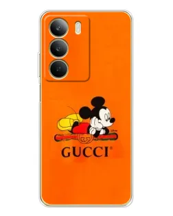 Чехол для Realme C71 с картинкой «Микки Маус Gucci — оранж»