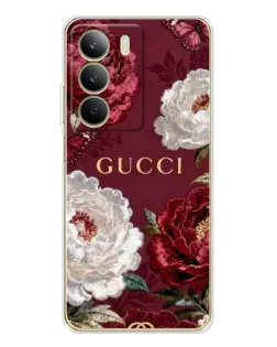 Чехол для Realme C71 с картинкой «Gucci — бордовые розы»