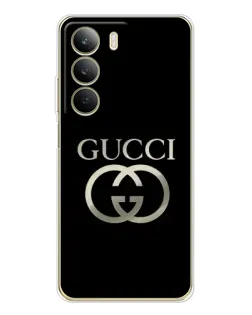 Чехол для Realme C71 с картинкой «Gucci — золото на черном»
