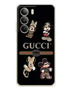 Чехол для Realme C71 с картинкой «Gucci — герои Disney и монограмма»