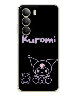 Чохол для Realme C71 з картинкою «Kuromi — чорний мінімалізм»