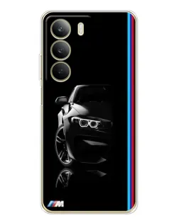 Чохол для Realme C71 з картинкою «Силует BMW в темряві»