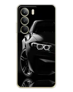 Чехол для Realme C71 с картинкой «Черная BMW — профиль»