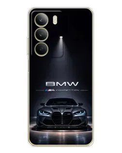 Чехол для Realme C71 с картинкой «BMW сквозь ночной город»