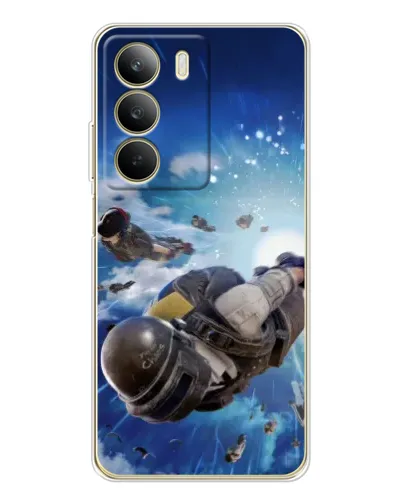 Чохол для Realme C71 з картинкою «Десант PUBG — стрибок»