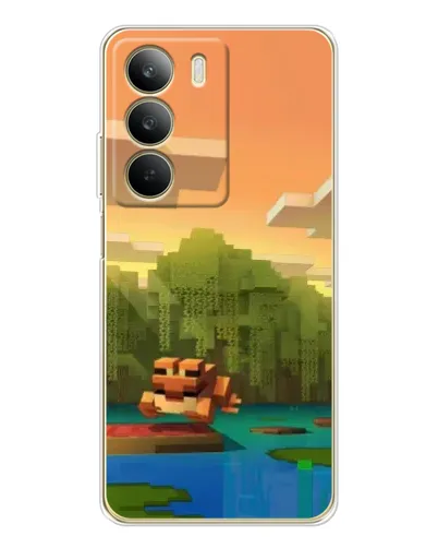 Чохол для Realme C71 з картинкою «Майнкрафт захід сонця»