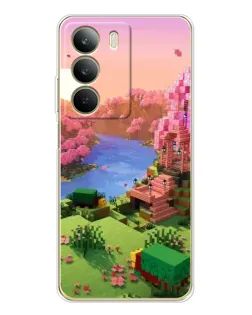 Чохол для Realme C71 з картинкою «Рожеве дерево Minecraft»