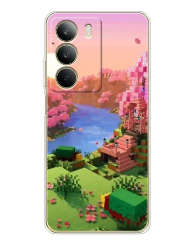 Чохол для Realme C71 з картинкою «Рожеве дерево Minecraft»