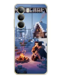 Чохол для Realme C71 з картинкою «Зимовий Minecraft»