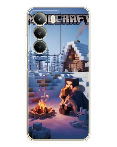 Чохол для Realme C71 з картинкою «Зимовий Minecraft»