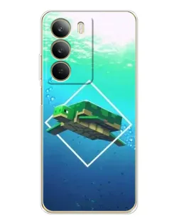 Чехол для Realme C71 с картинкой «Черепаха Minecraft»