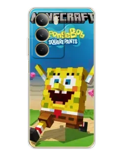 Чехол для Realme C71 с картинкой «Губка Боб Minecraft»