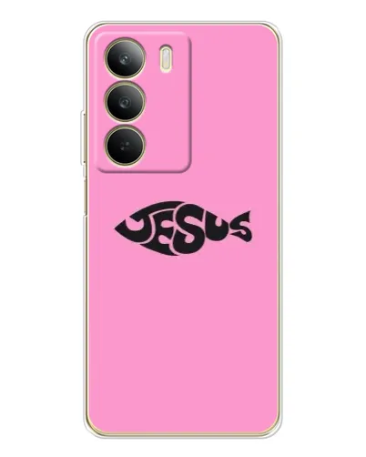 Чехол для Realme C71 с картинкой «Розовый символ  Jesus»