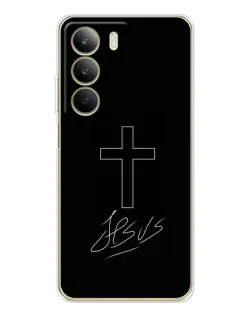 Чехол для Realme C71 с картинкой «Графический крест Jesus»