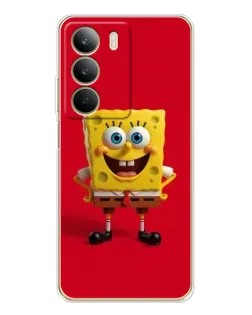 Чехол для Realme C71 с картинкой «Спанч Боб на красном»