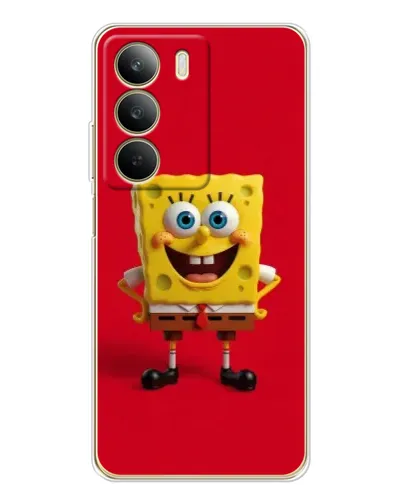 Чехол для Realme C71 с картинкой «Спанч Боб на красном»