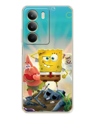 Чехол для Realme C71 с картинкой «Спанч Боб победитель»