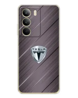 Чохол для Realme C71 з картинкою «Металева текстура Tesla»