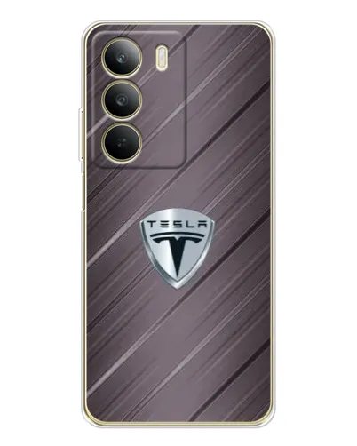 Чохол для Realme C71 з картинкою «Металева текстура Tesla»