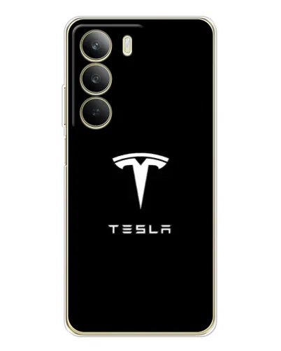 Чохол для Realme C71 з картинкою «Tesla White Logo»