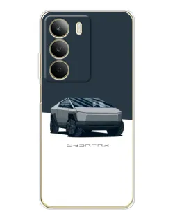 Чохол для Realme C71 з картинкою «Сріблястий Cybertruck Tesla»