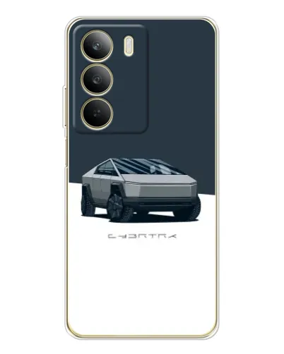 Чохол для Realme C71 з картинкою «Сріблястий Cybertruck Tesla»