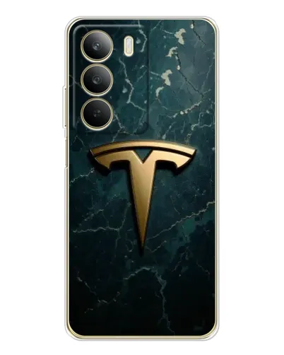 Чохол для Realme C71 з картинкою «Мармурова Tesla Gold»