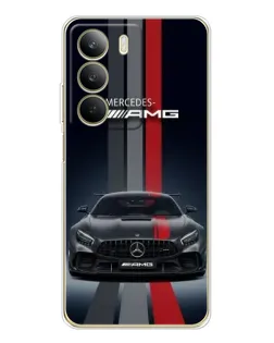 Чохол для Realme C71 з картинкою «Mercedes — білий карбон»