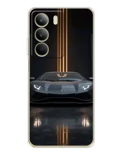 Чохол для Realme C71 з картинкою «Lamborghini золоті лінії»