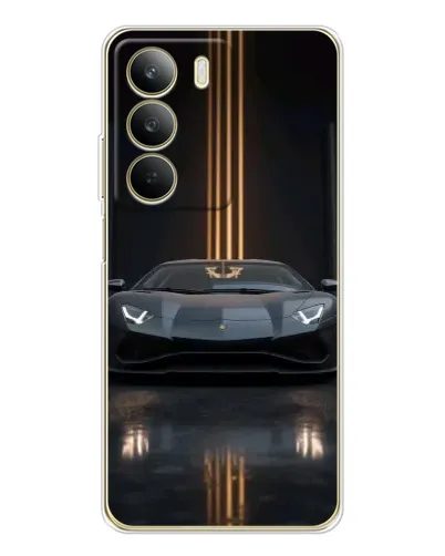 Чохол для Realme C71 з картинкою «Lamborghini золоті лінії»
