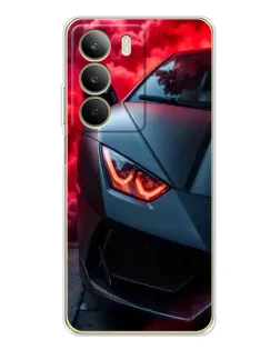 Чохол для Realme C71 з картинкою «Lamborghini червоне сяйво»