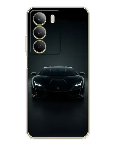 Чохол для Realme C71 з картинкою «Чорний Lamborghini Aventador»