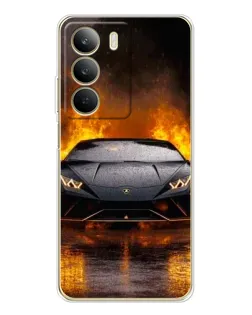Чохол для Realme C71 з картинкою «Lamborghini у вогні»