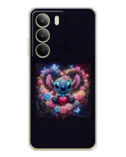 Чехол для Realme C71 с картинкой «Stitch в цветах»