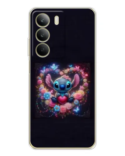 Чехол для Realme C71 с картинкой «Stitch в цветах» Чехол для Realme C71 с картинкой «Stitch в цветах»