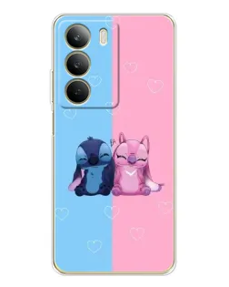 Чехол для Realme C71 с картинкой «Stitch и Angel Love»