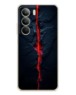 Чехол для Realme C71 с картинкой «Kрасная лавовая трещина»