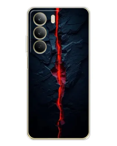 Чехол для Realme C71 с картинкой «Kрасная лавовая трещина»