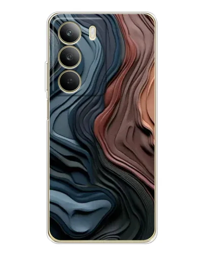 Чехол для Realme C71 с картинкой «Цветные волны каньона»