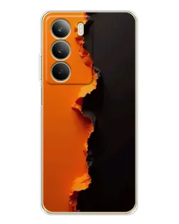 Чехол для Realme C71 с картинкой «Оранжевый разлом»