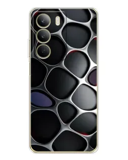 Чехол для Realme C71 с картинкой «Объемная темная решетка»