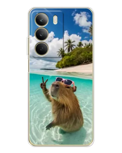 Чохол для Realme C71 з картинкою «Капібара на морі»
