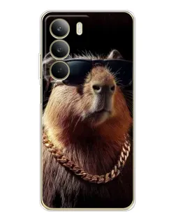 Чохол для Realme C71 з картинкою «Капібара золотий ланцюг»