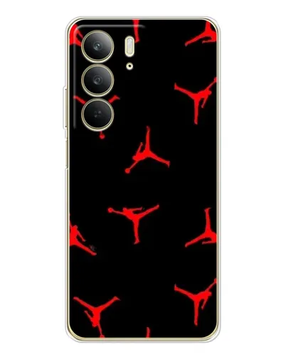 Чехол для Realme C73 5G с картинкой «Jordan Red Pattern»