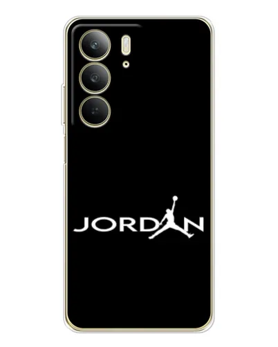 Чехол для Realme C73 5G с картинкой «Jordan White Logo»