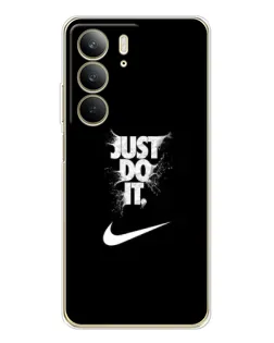Чехол для Realme C73 5G с картинкой «Текстовый принт Nike»
