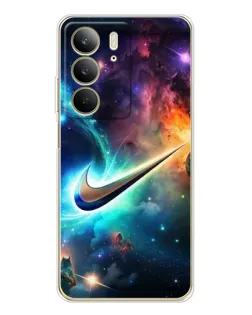Чехол для Realme C73 5G с картинкой «Космический Nike Swoosh»