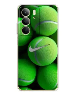 Чехол для Realme C73 5G с картинкой «Теннисные мячи Найк»