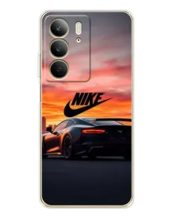 Чехол для Realme C73 5G с картинкой «Nike и суперкар»
