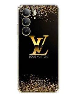 Чехол для Realme C73 5G с картинкой «LV — золотые искры»